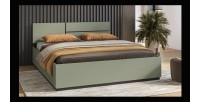 Bett HAVANA 180x200 cm – Farbe Salbeigrün und Schwarz – Modernes Designbett für das Erwachsenenschlafzimmer