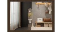 Miroir ROSALIA – 40x160 cm – Chêne vieilli – Finition bois – Design rustique et raffiné