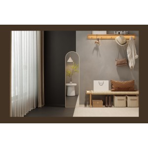 Miroir ROSALIA – 40x160 cm – Chêne vieilli – Finition bois – Design rustique et raffiné