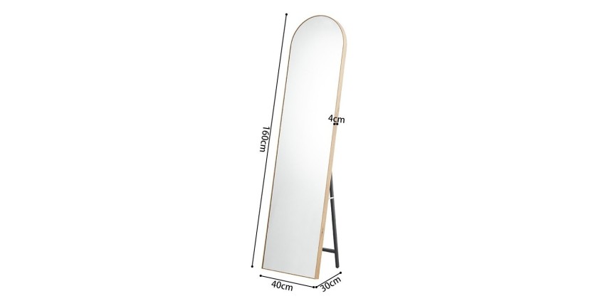 Miroir ROSALIA – 40x160 cm – Chêne vieilli – Finition bois – Design rustique et raffiné