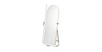 Miroir ROSALIA – 60x160 cm – Finition chêne vieilli – Grand miroir sur pied – Charme rustique