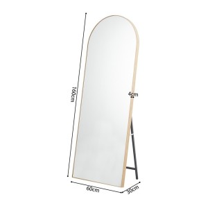 Miroir ROSALIA – 60x160 cm – Finition chêne vieilli – Grand miroir sur pied – Charme rustique