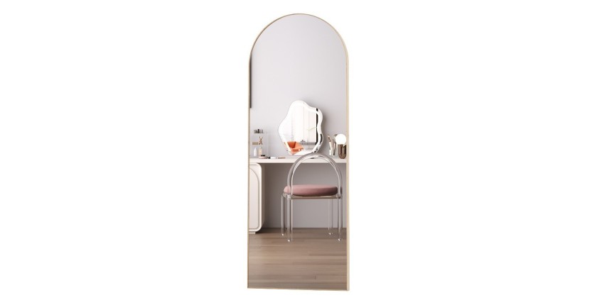 Miroir ROSALIA – 60x160 cm – Finition chêne vieilli – Grand miroir sur pied – Charme rustique