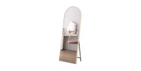 Miroir ROSALIA – 60x160 cm – Finition chêne vieilli – Grand miroir sur pied – Charme rustique