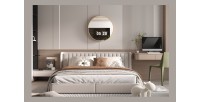 Espejo redondo RIO con borde – Ø80 cm – Acabado en roble envejecido – Marco grueso – Diseño natural y moderno