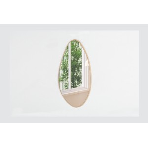 Miroir asymétrique NARA – 50x80 cm – Finition chêne vieilli – MDF décor bois – Style organique et tendance