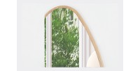 Miroir asymétrique NARA – 50x80 cm – Finition chêne vieilli – MDF décor bois – Style organique et tendance