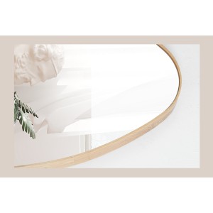 Miroir asymétrique NARA – 50x80 cm – Finition chêne vieilli – MDF décor bois – Design organique et moderne