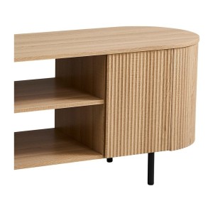 Mobile TV VAGOS – Colore rovere naturale – 2 porte &amp; 2 vani – 160 cm – Mobile TV arrotondato design e funzionale