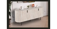 Buffet VAGOS – Licht eikenkleur – 4 deuren – 200 cm – Groot modern dressoir – Praktische opbergruimte