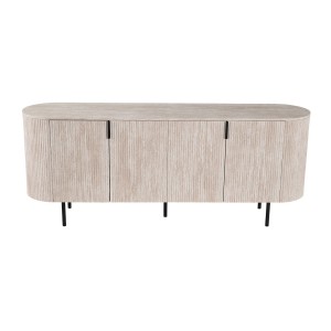 Buffet VAGOS – Licht eikenkleur – 4 deuren – 200 cm – Groot modern dressoir – Praktische opbergruimte