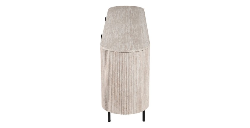 Buffet VAGOS – Licht eikenkleur – 4 deuren – 200 cm – Groot modern dressoir – Praktische opbergruimte