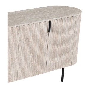 Buffet VAGOS – Coloris rovere chiaro – 4 porte – 200 cm – Grande credenza moderna – Pratico mobile contenitore