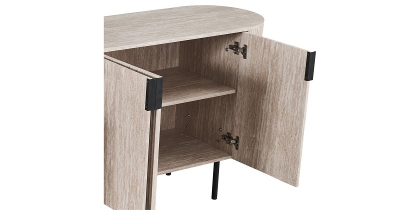 Buffet VAGOS – Licht eikenkleur – 4 deuren – 200 cm – Groot modern dressoir – Praktische opbergruimte