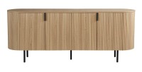 Buffet VAGOS – Coloris chêne naturel – 4 portes – 200 cm – Grand bahut moderne – Rangement spacieux