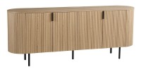 Buffet VAGOS – Coloris chêne naturel – 4 portes – 200 cm – Grand bahut moderne – Rangement spacieux