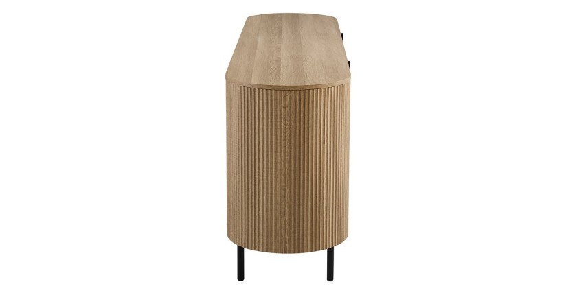 Buffet VAGOS – Coloris chêne naturel – 4 portes – 200 cm – Grand bahut moderne – Rangement spacieux