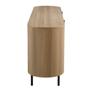 Buffet VAGOS – Coloris chêne naturel – 4 portes – 200 cm – Grand bahut moderne – Rangement spacieux