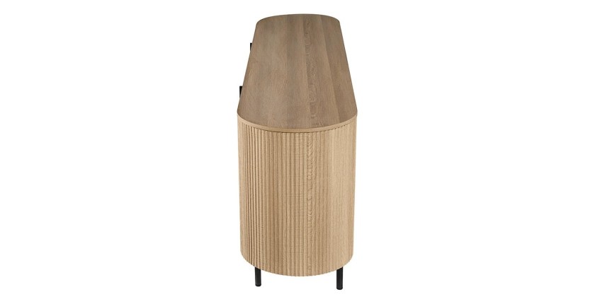 Buffet VAGOS – Colore rovere naturale – 4 porte – 200 cm – Grande madia moderna – Ampio spazio di contenimento