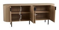 Buffet VAGOS – Coloris chêne naturel – 4 portes – 200 cm – Grand bahut moderne – Rangement spacieux