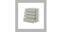 Komplettes Design-Schlafzimmer der Kollektion HAVANA in Salbeigrün und Schwarz – Bett mit Stauraum 180x200, Kleiderschrank, Komm