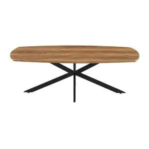 Table basse TUNIS – Coloris bois de manguier – Table basse rectangulaire 130x70 cm – MDF & métal – Design original