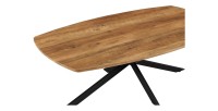 Table basse TUNIS – Coloris bois de manguier – Table basse rectangulaire 130x70 cm – MDF & métal – Design original 