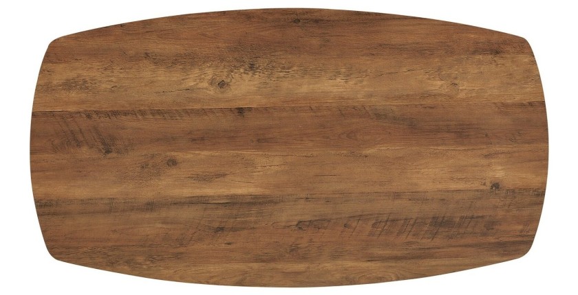 Table basse TUNIS – Coloris bois de manguier – Table basse rectangulaire 130x70 cm – MDF & métal – Design original 