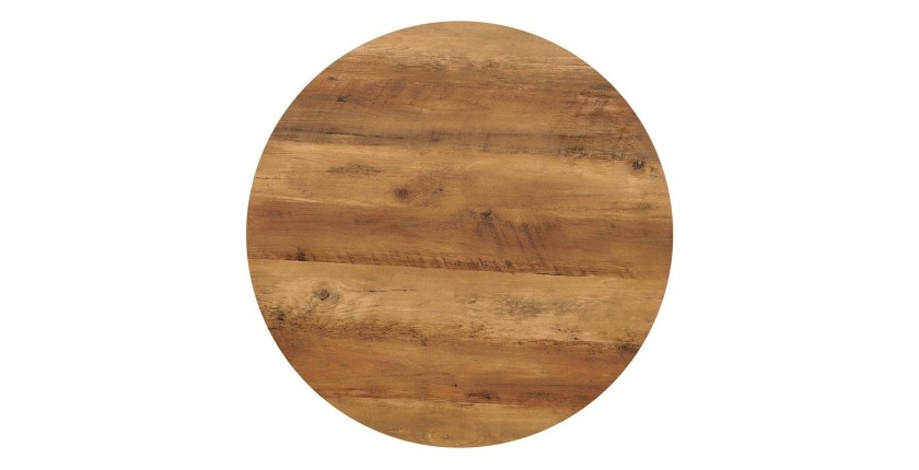 Set de 2 tables basses TUNIS – Coloris bois de manguier – MDF & métal – Style industriel et harmonieux 