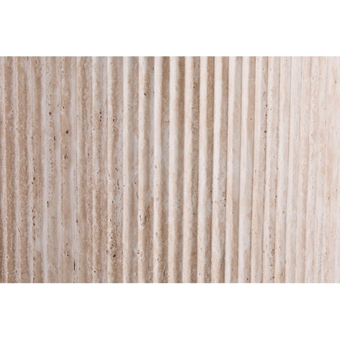 Table basse VAGOS – Coloris chêne clair – Table basse ronde Ø80 cm – MDF – Design naturel et moderne 