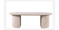 Table basse VAGOS – Coloris chêne clair – Table basse rectangulaire 120x70 cm – MDF – Design naturel et moderne