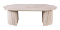 Table basse VAGOS – Coloris chêne clair – Table basse rectangulaire 120x70 cm – MDF – Design naturel et moderne 
