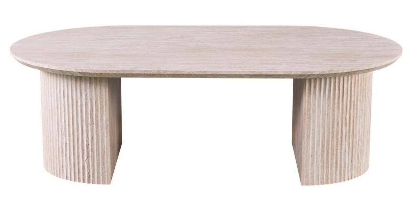 Table basse VAGOS – Coloris chêne clair – Table basse rectangulaire 120x70 cm – MDF – Design naturel et moderne 