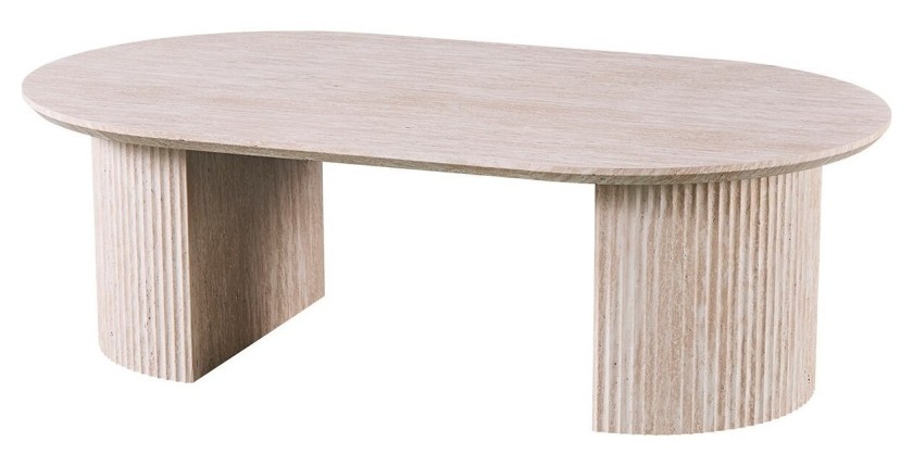 Table basse VAGOS – Coloris chêne clair – Table basse rectangulaire 120x70 cm – MDF – Design naturel et moderne 