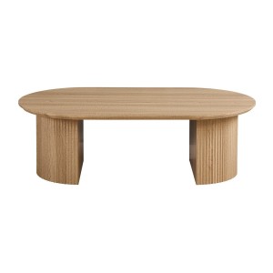Table basse VAGOS – Coloris chêne naturel – Table basse rectangulaire 120x70 cm – MDF – Design moderne et chaleureux
