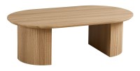 Table basse VAGOS – Coloris chêne naturel – Table basse rectangulaire 120x70 cm – MDF – Design moderne et chaleureux 