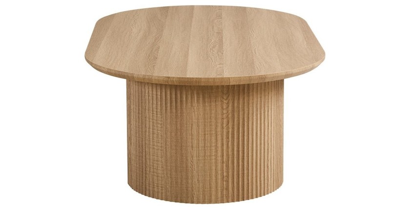 Table basse VAGOS – Coloris chêne naturel – Table basse rectangulaire 120x70 cm – MDF – Design moderne et chaleureux 