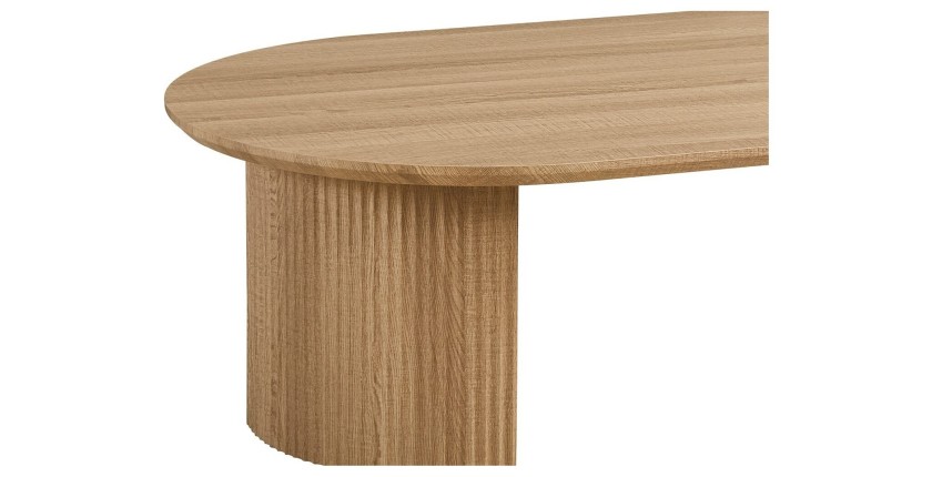 Table basse VAGOS – Coloris chêne naturel – Table basse rectangulaire 120x70 cm – MDF – Design moderne et chaleureux 