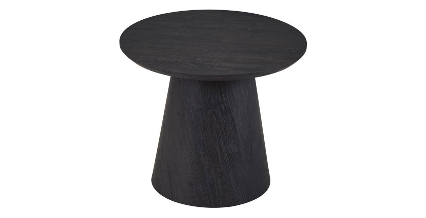 Table basse BOKOR – Coloris brun foncé – Table basse carrée 60x60 cm – MDF – Design moderne et compact 