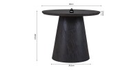 Table basse BOKOR – Coloris brun foncé – Table basse carrée 60x60 cm – MDF – Design moderne et compact 