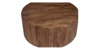 Table basse TALVORA – Bois de manguier massif – Table basse ronde Ø70 cm – Design naturel et authentique 