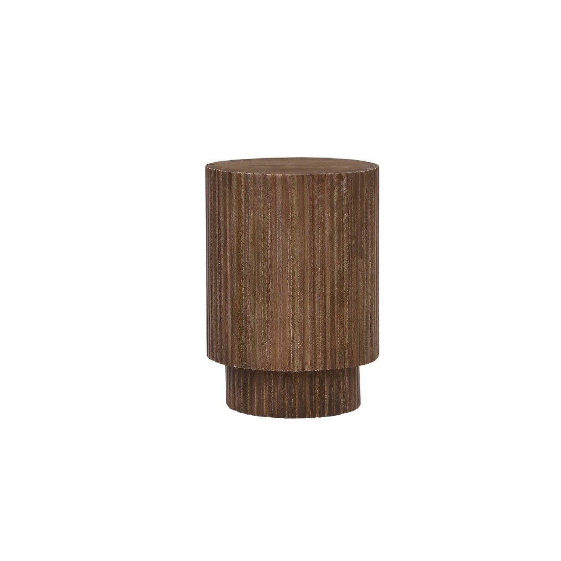 Table basse TALVORA – Bois de manguier massif – Table basse ronde Ø35 cm – Design artisanal et compact 