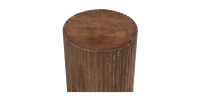 Table basse TALVORA – Bois de manguier massif – Table basse ronde Ø35 cm – Design artisanal et compact 