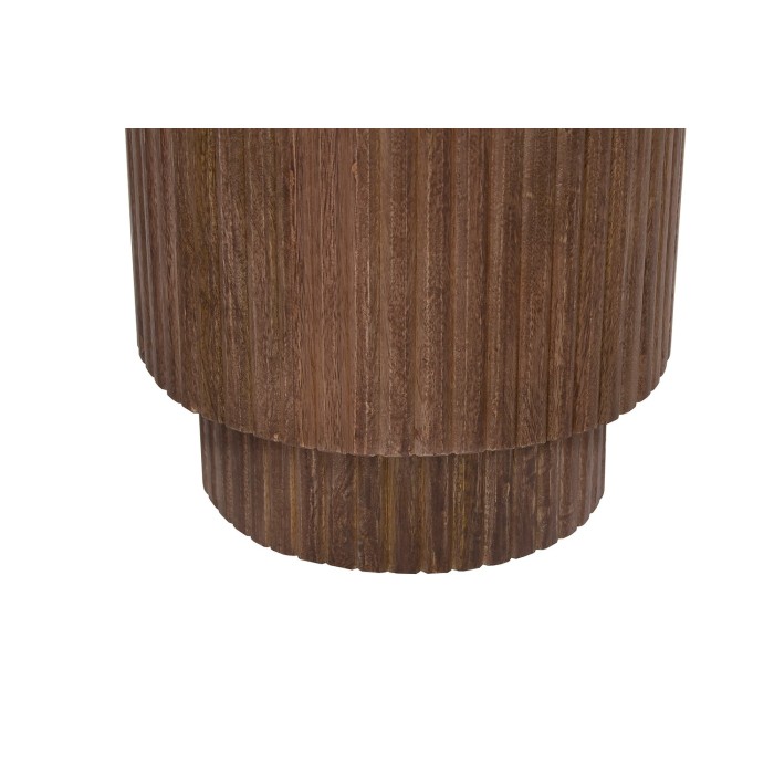 Table basse TALVORA – Bois de manguier massif – Table basse ronde Ø35 cm – Design artisanal et compact 