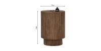Table basse TALVORA – Bois de manguier massif – Table basse ronde Ø35 cm – Design artisanal et compact 