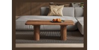 Table basse TALVORA – Bois de manguier massif – Table basse rectangulaire 120x60 cm – Design brut et naturel 
