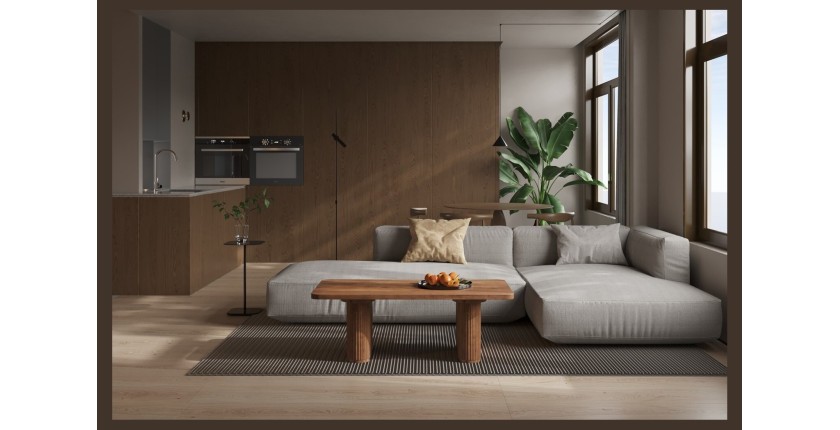 Table basse TALVORA – Bois de manguier massif – Table basse rectangulaire 120x60 cm – Design brut et naturel 