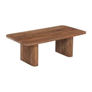 Table basse TALVORA – Bois de manguier massif – Table basse rectangulaire 120x60 cm – Design brut et naturel 