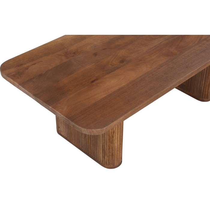 Table basse TALVORA – Bois de manguier massif – Table basse rectangulaire 120x60 cm – Design brut et naturel 
