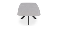 Table basse ARVENA – Table basse rectangulaire 130x70 cm – Pierre grise & métal – Design contemporain et raffiné 